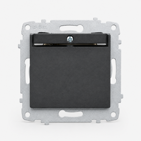 Ovivo Quantum Metalik Energy Saver Mikro Switch Gecikmeli Metalik Siyah